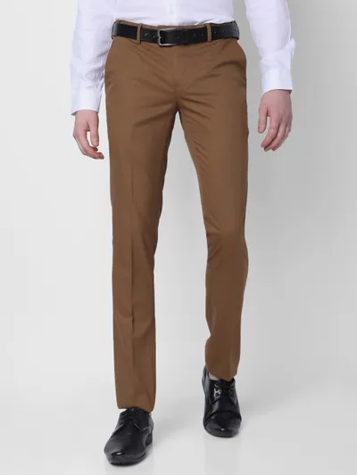 Shop J. Hampstead Men Slim Fit Solid Formal Trouser