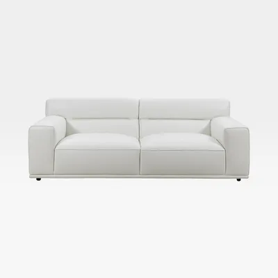 Shop GROOVY 3 seater sofa leather white Online 684990 United