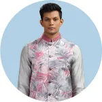 Mehndi Waistcoat Set