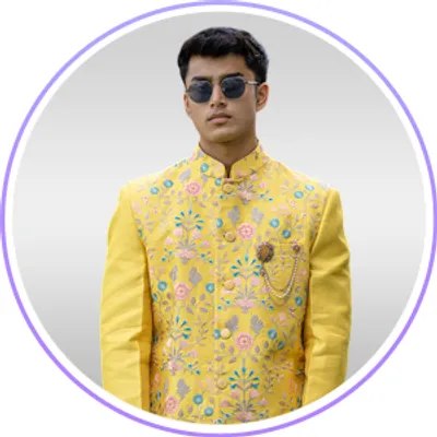 Haldi Waistcoat Set