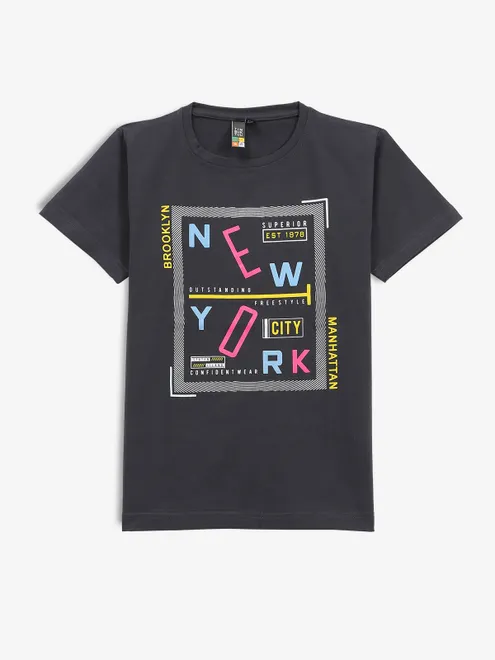 TIMBUKTU printed cotton black t-shirt