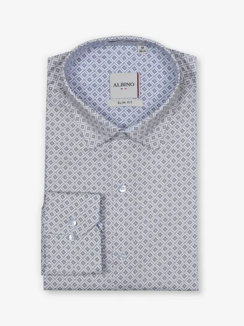 ALBINO olive printed cotton shirt