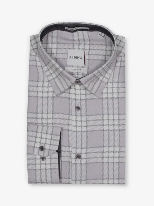 ALBINO onion pink checks cotton party wear shirt