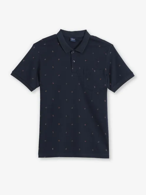 ALLEN SOLLY navy printed cotton t-shirt