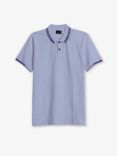 ALLEN SOLLY white plain cotton polo t-shirt