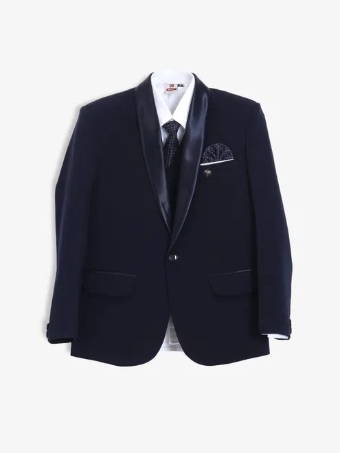 Amazing navy terry rayon coat suit