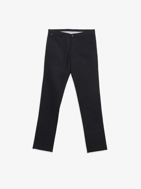 ARROW cotton black solid trouser