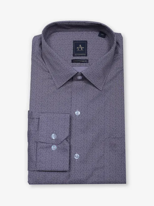 ARROW dark purple printed cotton shirt for men