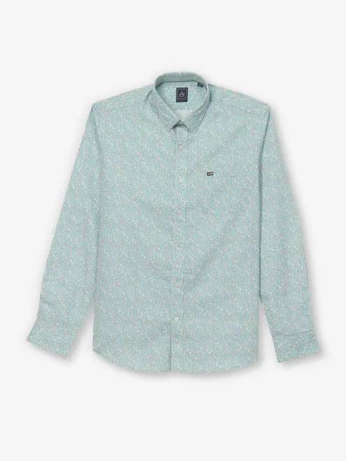 ARROW grey printed casual wear cotton shirt