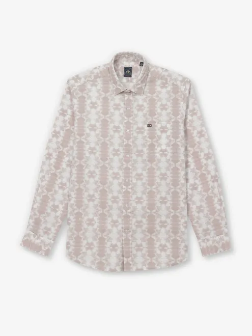ARROW pink printed casual wear cotton shirt