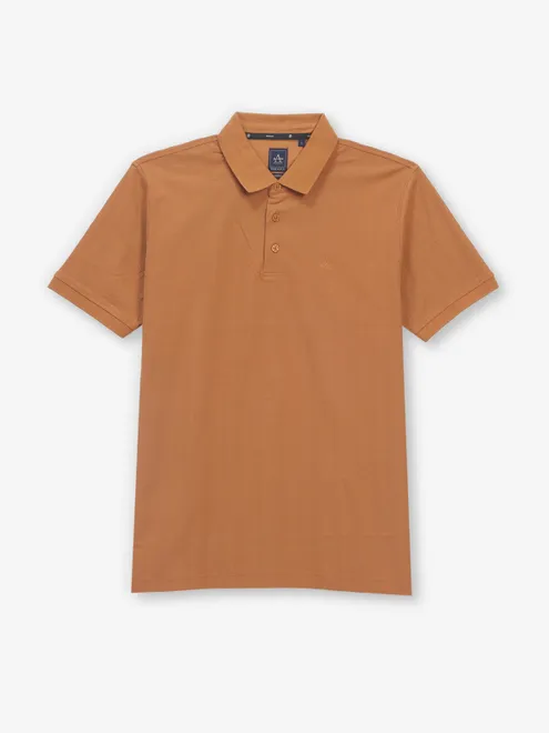ARROW rust orange textured cotton t-shirt
