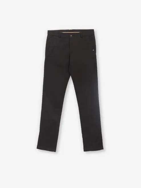 ARROW solid dark brown trouser
