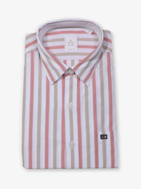 ARROW striped red formal shirt