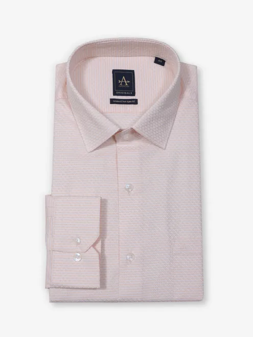 ARROW textured pink formal wear shirt