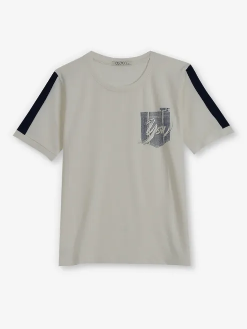 ASTRON off white cotton t-shirt for women