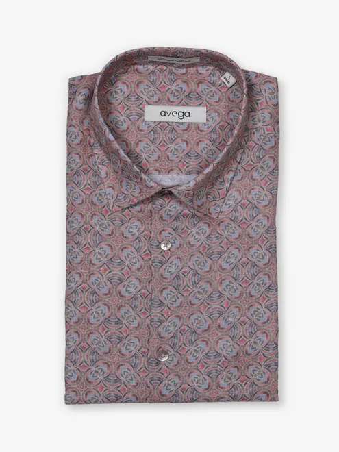 AVEGA multi color printed linen shirt