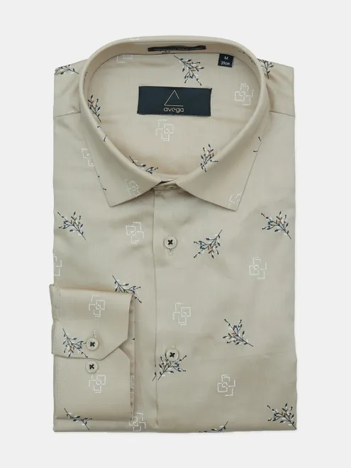 Avega party wear beige cotton shirt