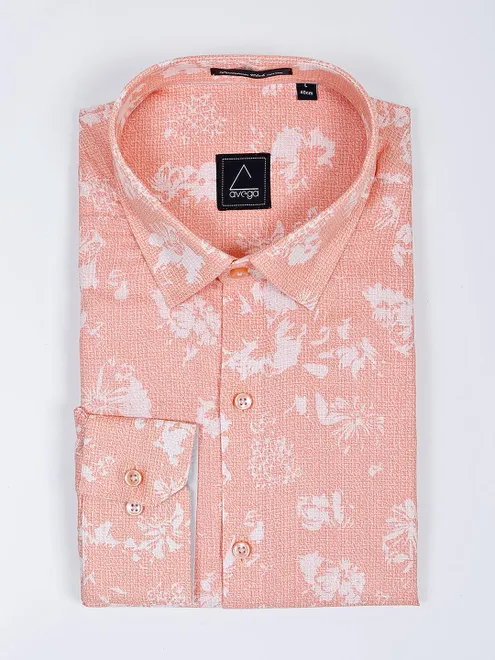 Avega pink printed cotton farbic shirt