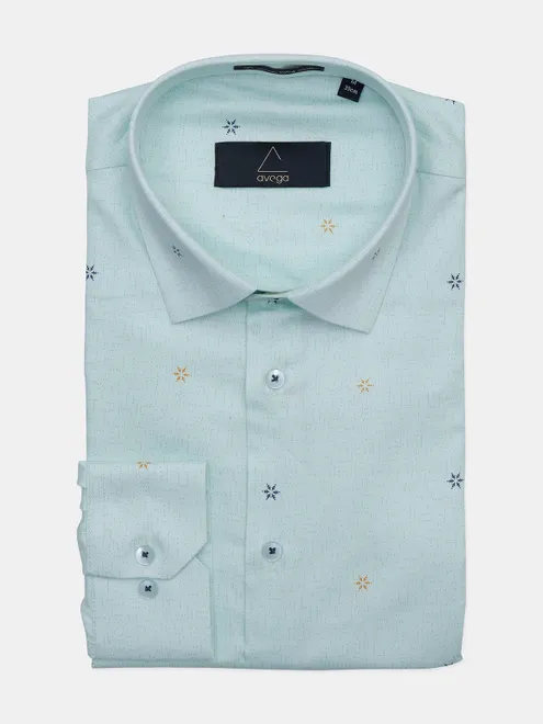 Avega pista green color cotton shirt