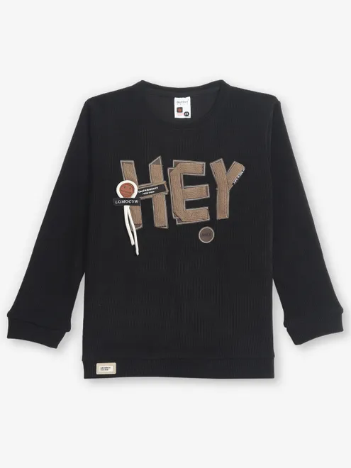 BAMBINI black knitted t-shirt