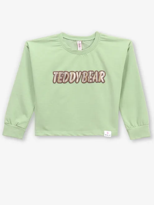 BEE & HONEY pista green crop t-shirt
