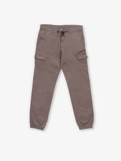 BEEVEE brown solid cargo jeans