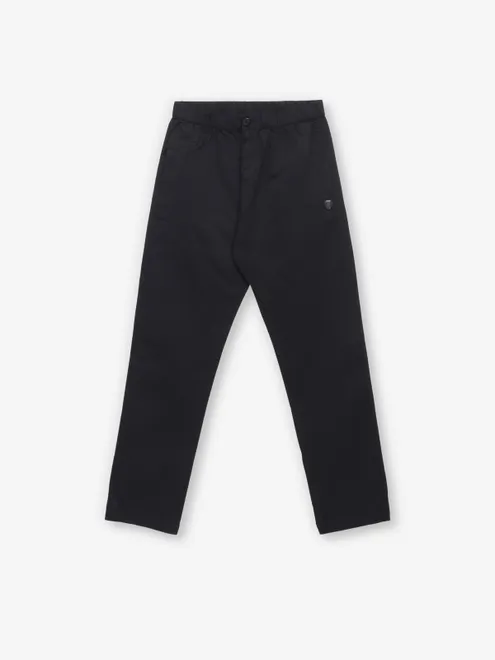 BEEVEE solid black cotton track pant