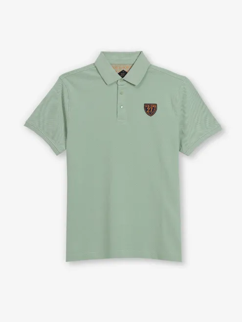 BEING HUMAN plain pista green cotton t-shirt