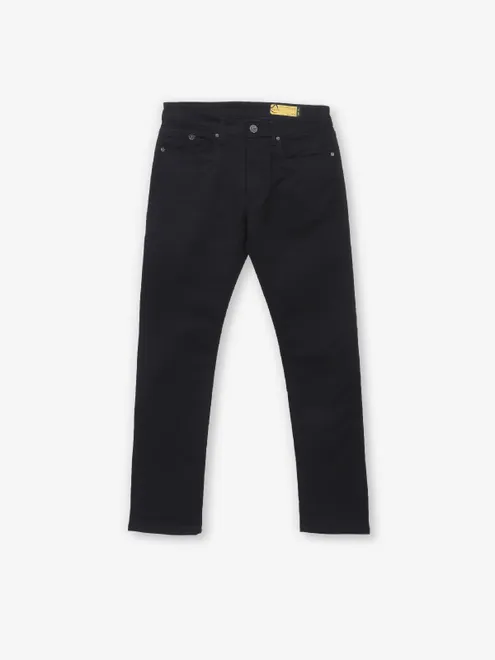 BEING HUMAN black solid jeans for men
