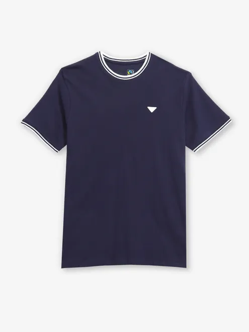 BEING HUMAN dark blue cotton half sleeve t-shirt
