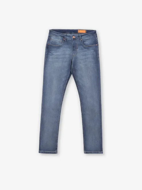BEING HUMAN light blue washed jeans for men