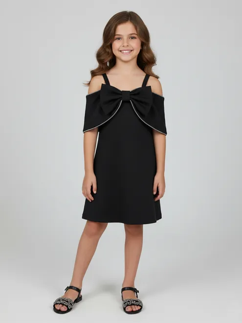 Black square necked terry rayon fabric