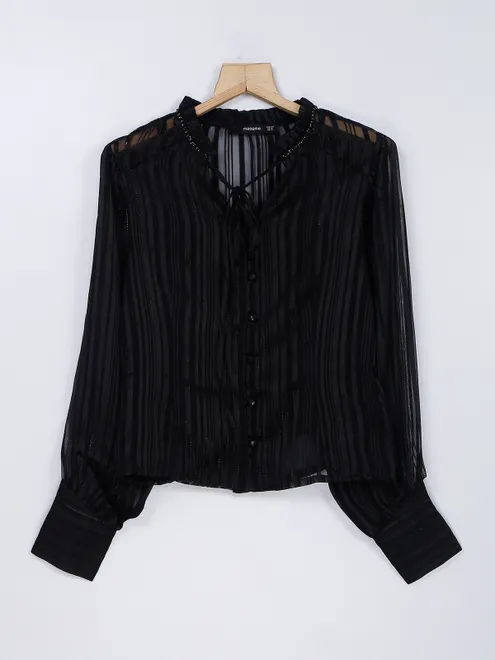 Black stripe full sleeve top