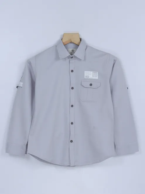 Blazo grey cotton full sleeve shirt
