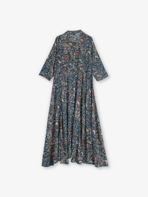 Blue breeze cotton silk casual kurti