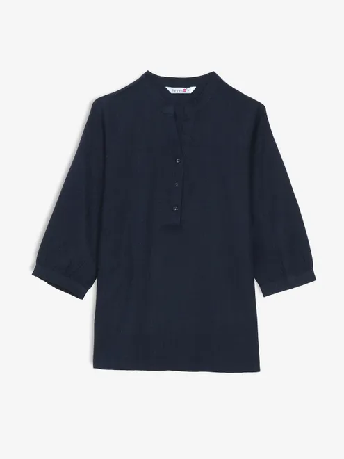 BOOM navy top in cotton