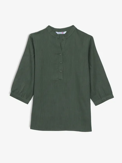 BOOM olive cotton top