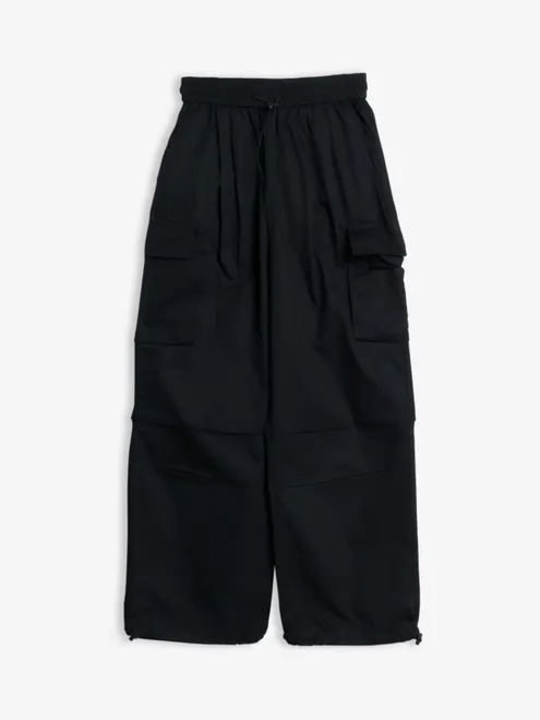 Boom plain black cotton pant