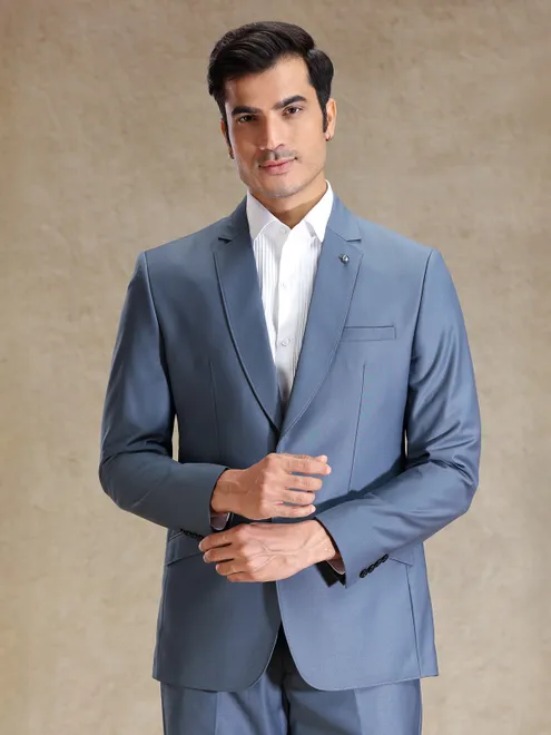 Cambridge Blue terry rayon blazer and pant set