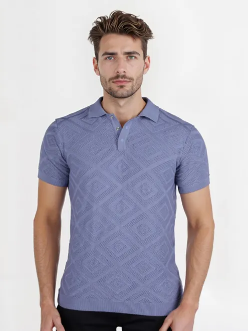 CELIO lilac purple printed cotton t-shirt