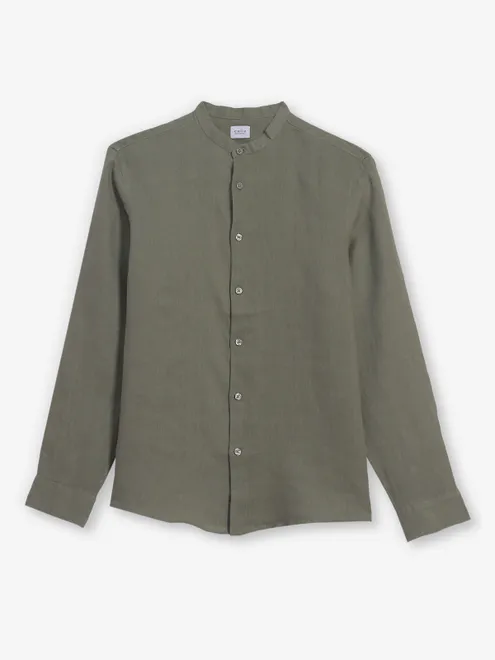CELIO plain olive cotton shirt
