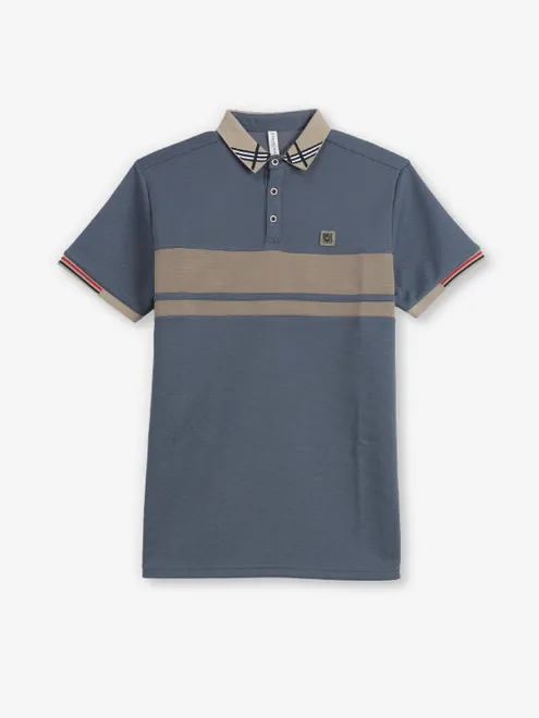 CHOPSTICK color block cotton t-shirt in grey