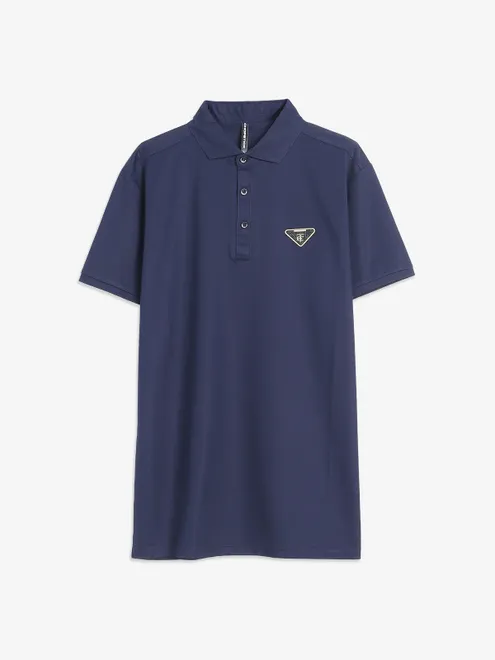 Chopstick cotton navy plian t-shirt