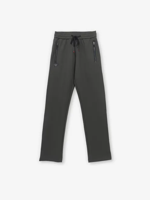 CHOPSTICK olive cotton track pant for men