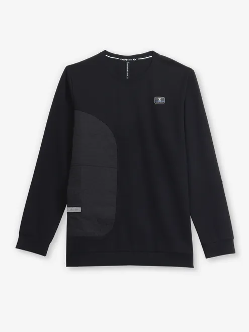 CHOPSTICK plain black cotton t-shirt