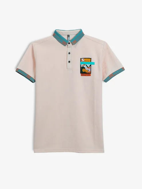 CHOPSTICK plain light pink cotton t-shirt