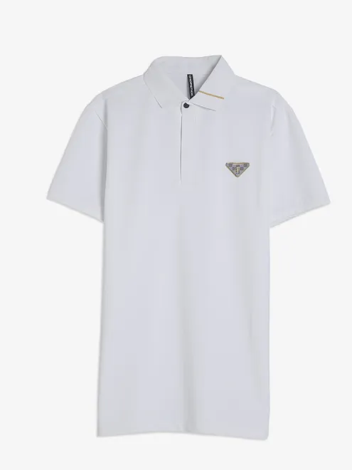 Chopstick plain white half sleeve t-shirt