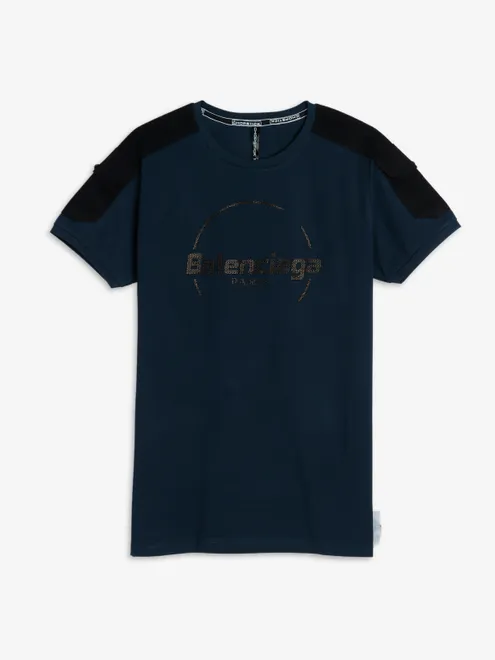 Chopstick teal blue half sleeve t shirt