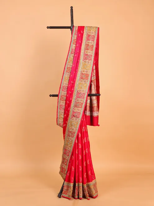 Classy magenta banarasi silk saree