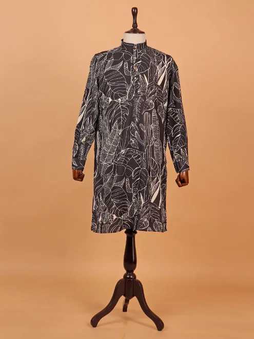Comfertable black cotton silk kurta set